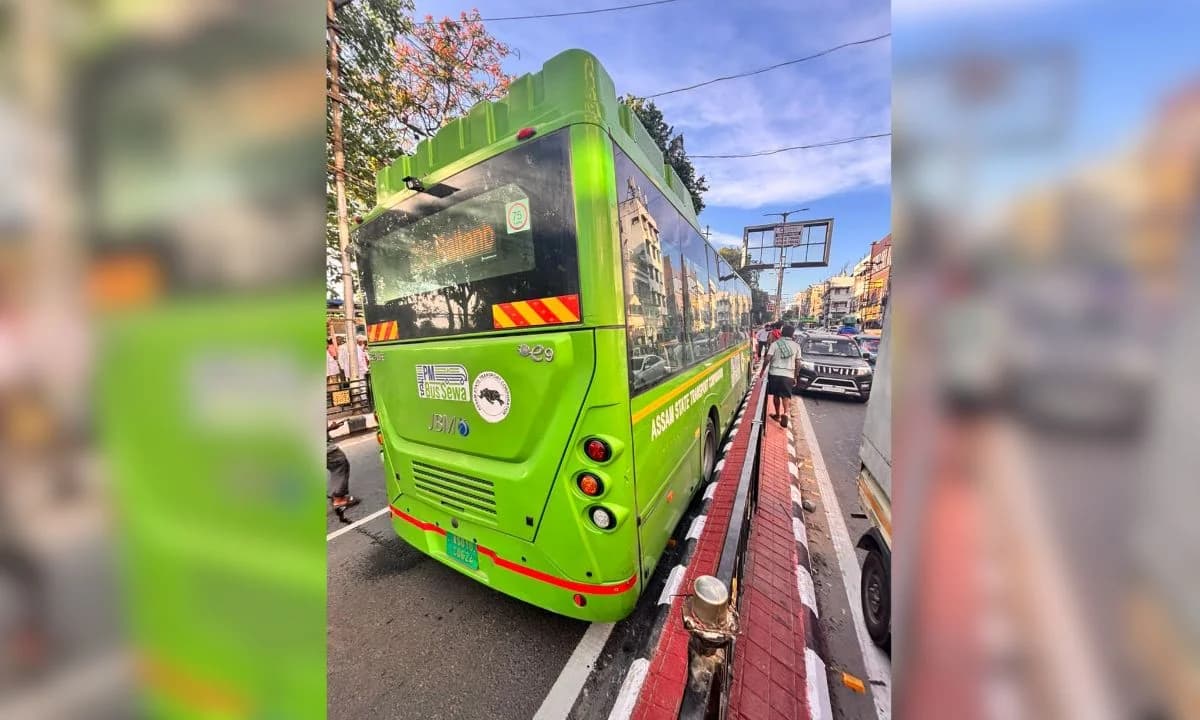 Two Teenagers Killed After Green Bus Hits Scooty in Guwahati's Fancy Bazar