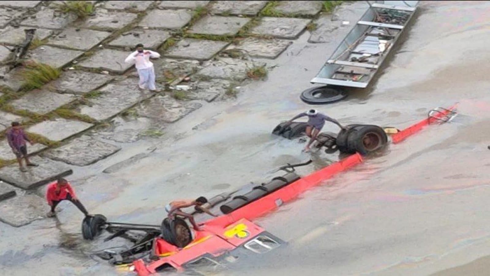 Madhya Pradesh Bus Accident: 13 killed when a passenger bus fell from a bridge into a river