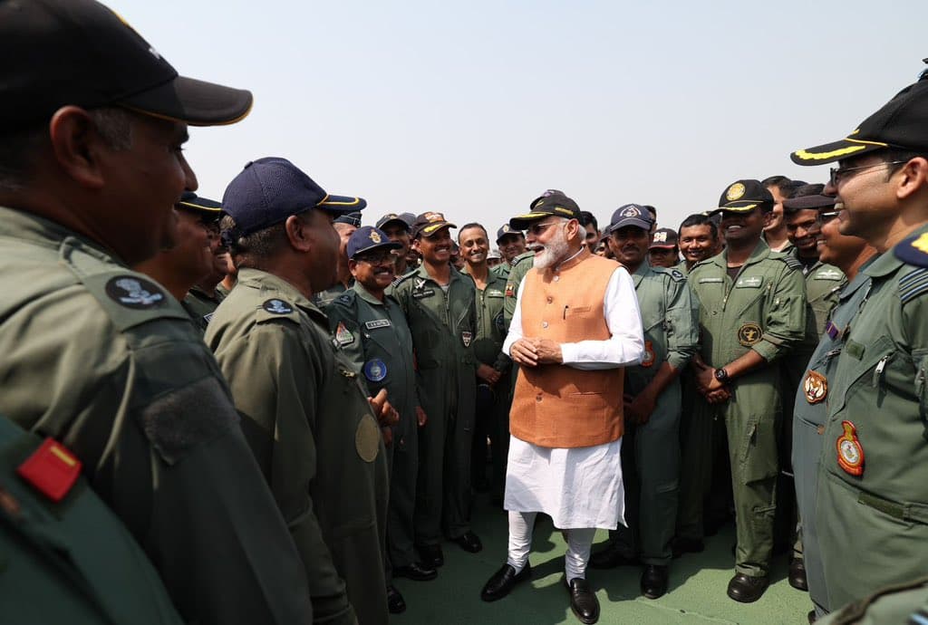 PM Modi Meets Armed Forces Personnel at AFS Adampur, Lauds Their Courage and Determination