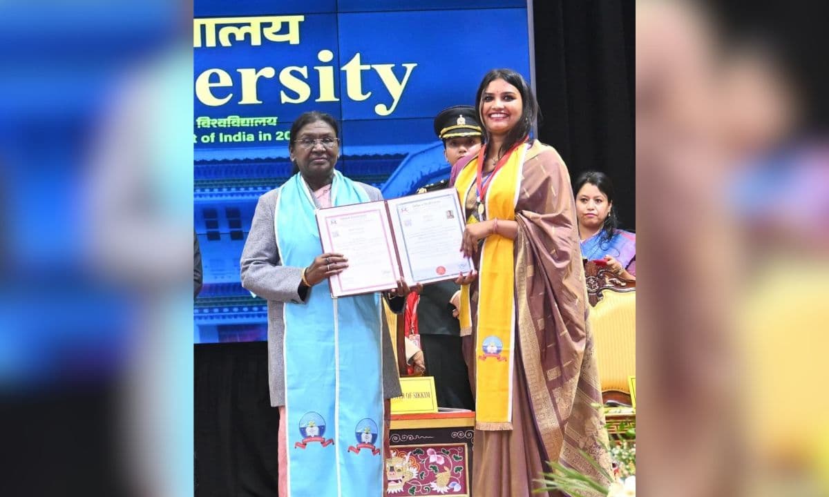 Lakhimpur Student Preeti Shah Wins Gold Medal at Sikkim University, Receives Honour from President Murmu