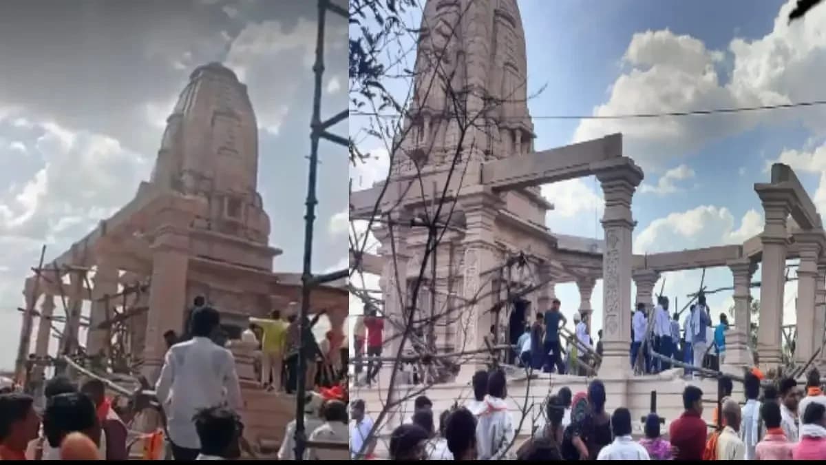 Under-Construction Temple Hall Collapses in Maharashtra’s Parbhani, Scores Feared Trapped