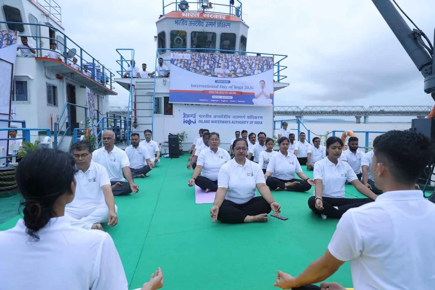 International Day of Yoga Celebrated on Brahmaputra as IWAI Organises River-Based Sessions Across Assam