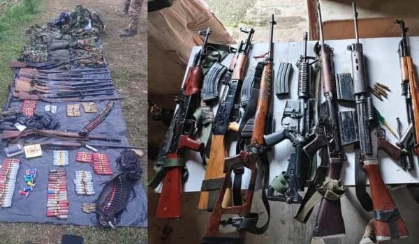 Security Forces Recover Around 40 Weapons During Major Operation in Manipur’s Kangpokpi District