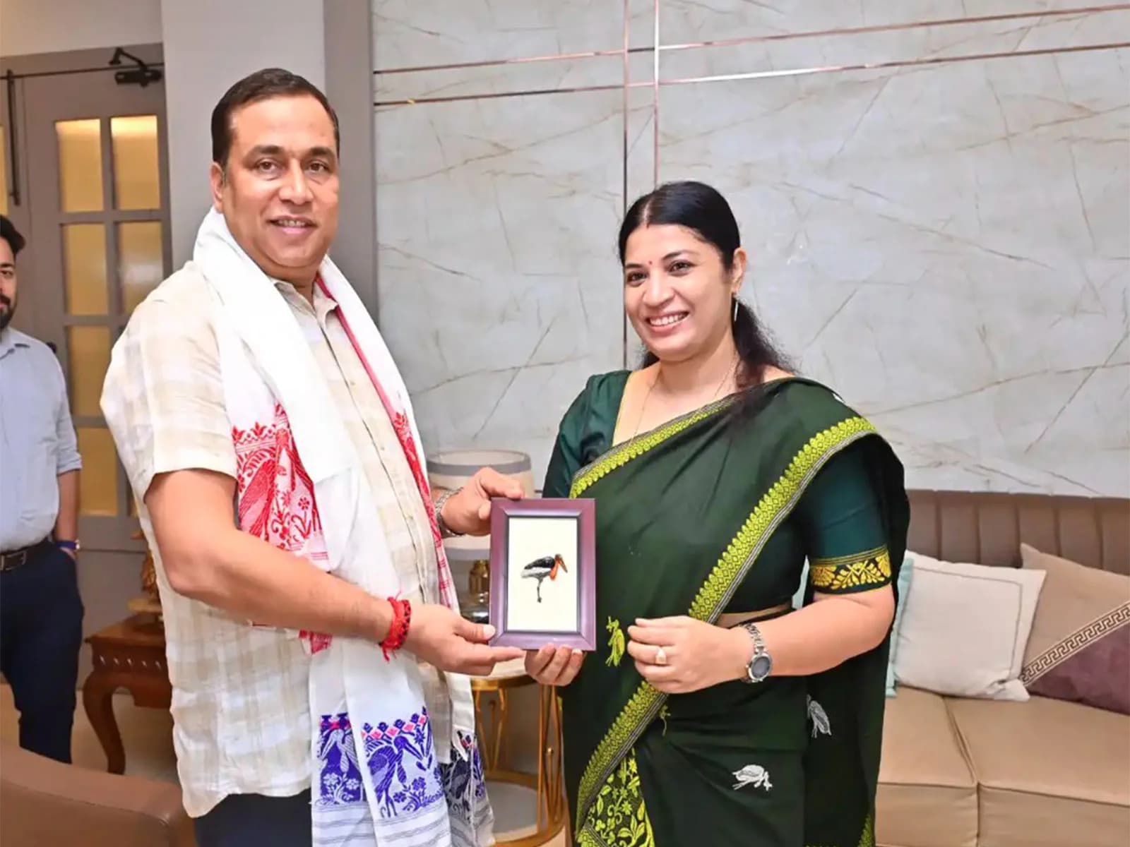 Assam Forest Minister Meets Hargila Conservationist Purnima Devi Barman, Praises Community-Led Wildlife Movement