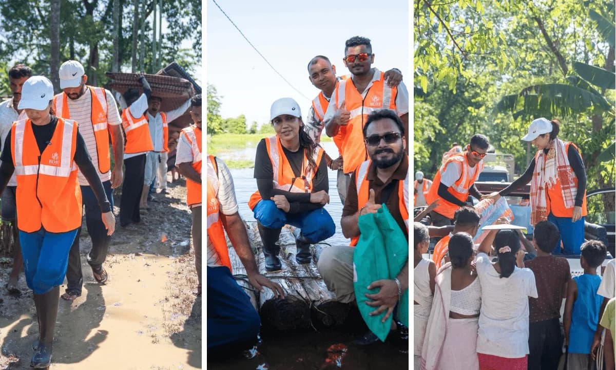 Bhumi Pednekar Joins Flood Relief Efforts in Assam, Visits Inundated Villages with BDRF