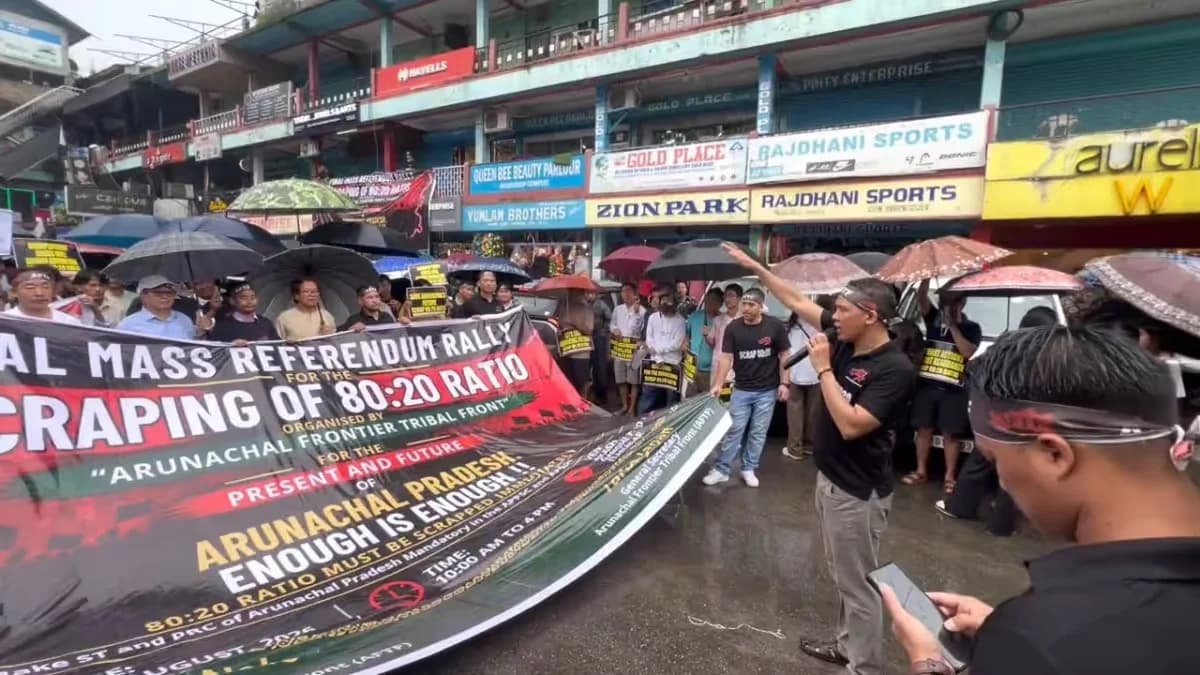 Thousands Rally in Itanagar Demanding Scrapping of Arunachal Pradesh’s 80:20 Government Job Recruitment Policy