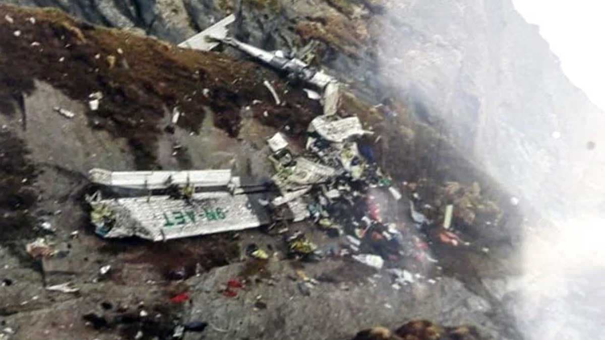 Nepal's army resumes search operation, locates the site of '9 NAET' plane crash, picture surfaced