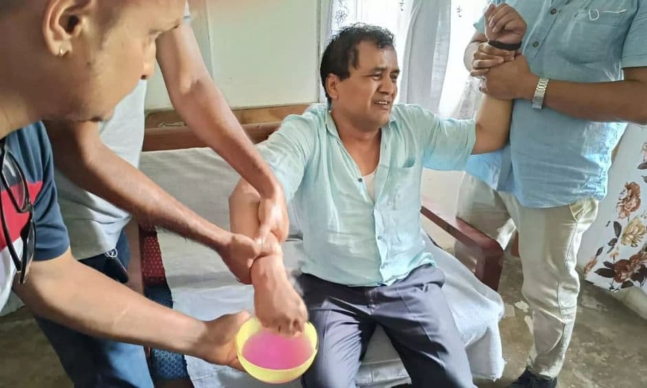 Registrar of Bhattadev University in Pathsala, Guru Prasad Khatniar, arrested red-handed for taking a bribe