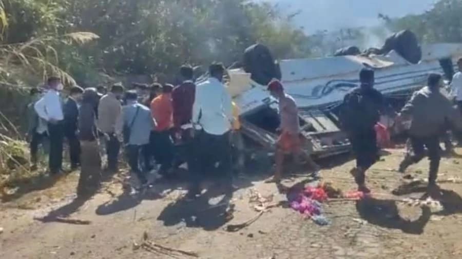 School bus crash in Manipur