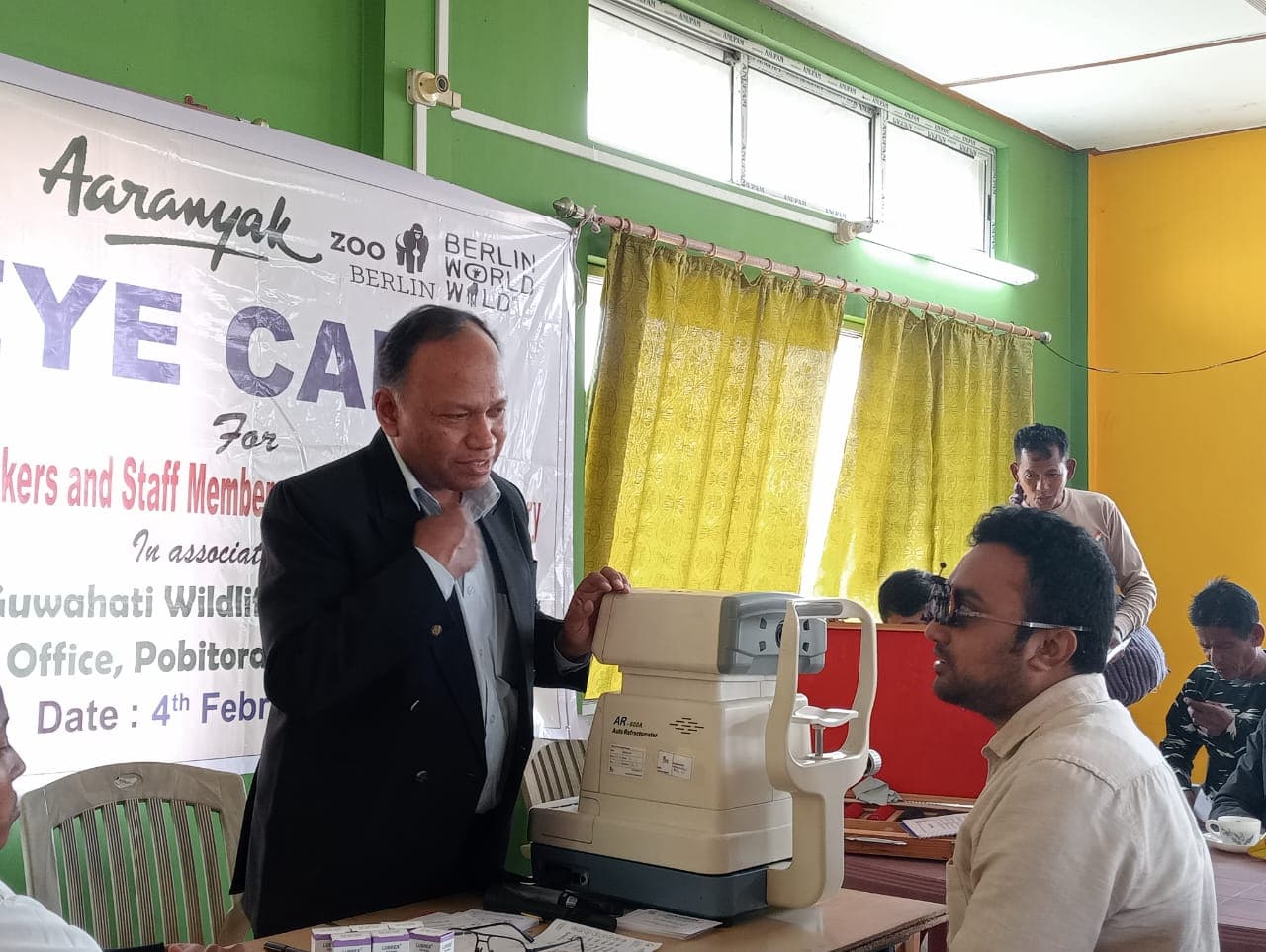 Forest dept-Aaranyak facilitates eye camp for Pobitora WLS staff