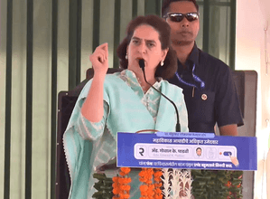 'PM cries like a child on his problems rather than wiping tears of people', Priyanka says at Maha rally