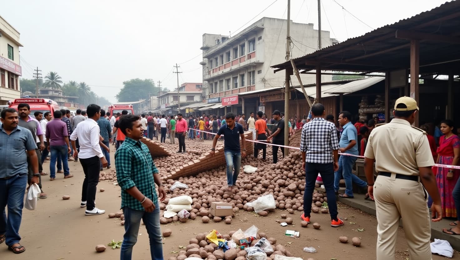 BREAKING: Guard Wall Collapse at Beltola Bazar Claims One Life, Multiple Injured