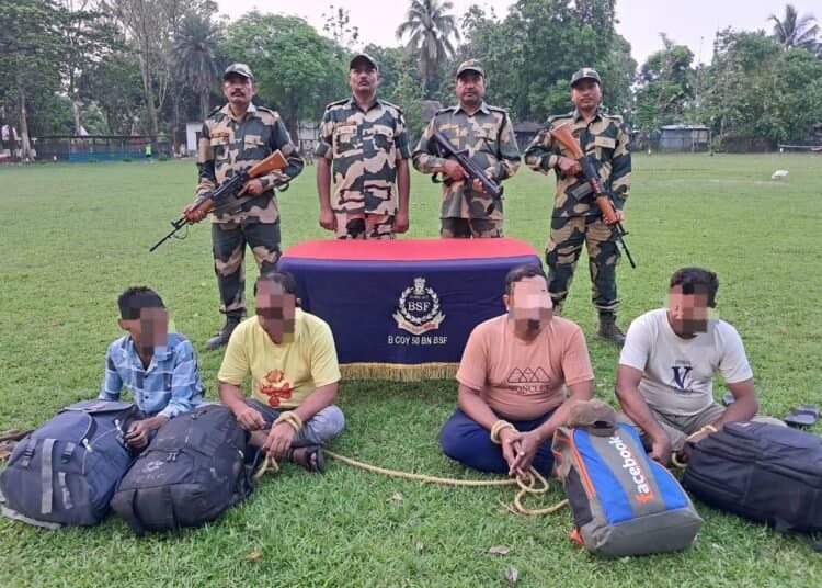 Four Bangladeshi Nationals Apprehended in Meghalaya for Illegal Border Crossing