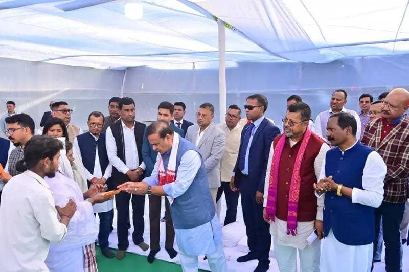 CM Sarma Meets Families of 20 Tea Workers Killed in Arunachal Accident