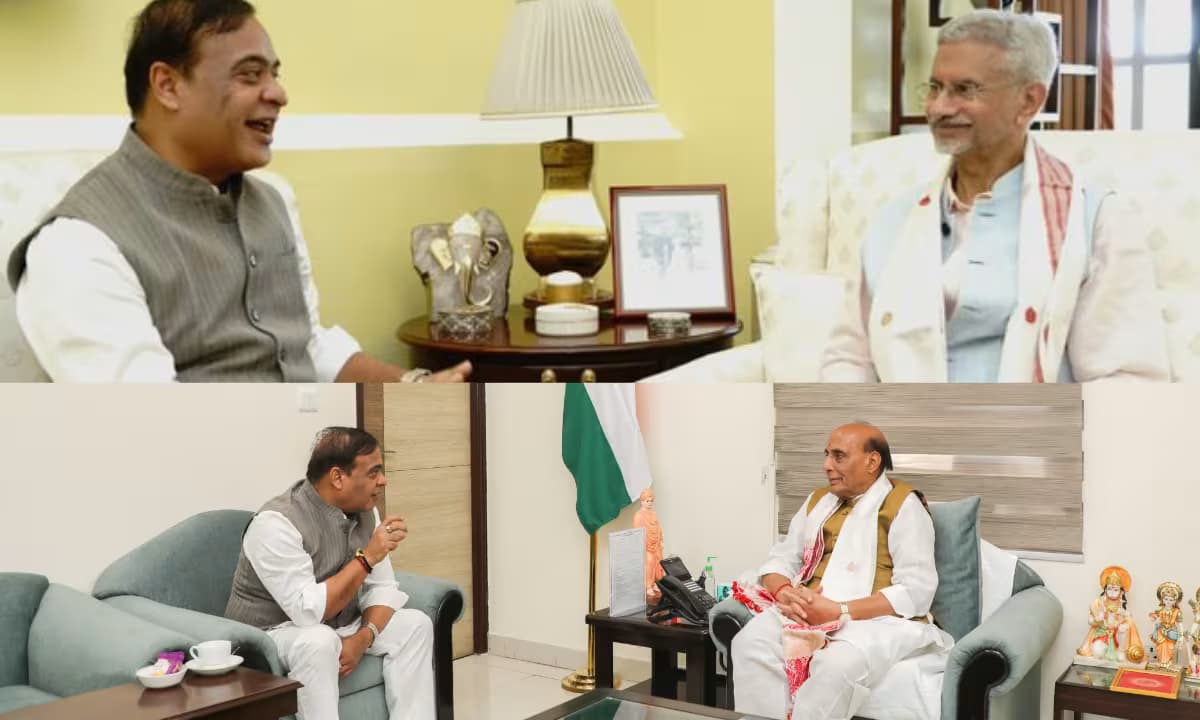 Himanta Biswa Sarma Meets Jaishankar, Rajnath Singh; Discusses Act East Vision and Assam's Defence Potential