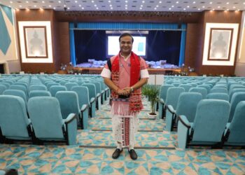 Assam CM Himanta Biswa Sarma wearing traditional attire cherished by the Karbi Community.