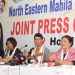 North Eastern Mahila Congress leaders jointly addressed a press conference at a hotel in Guwahati on Sunday