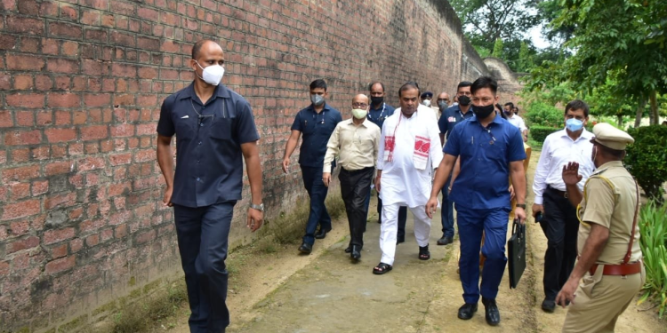 Assam CM Himanta Biswa Sarma during his visit to Jorhat Central jail