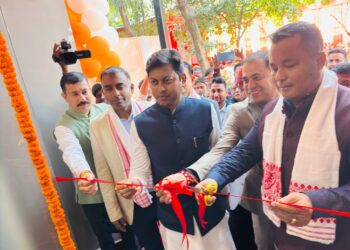 Chairman, ASTC, Shri Pallab Lochan Das; Vice Chairman Shri Pranab Jyoti Lahkar; Managing Director, ASTC, Shri Chinmoy Prakash Phukan